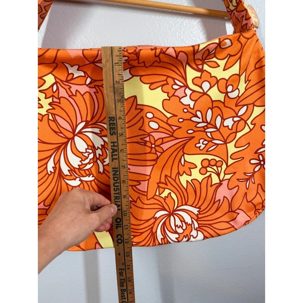 Amy Butler Shoulder Bag Women's Rowan Sweet Life Orange Floral Hobo Retro Canvas